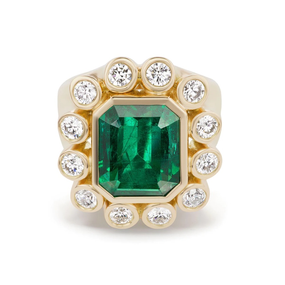 Brent Neale look-alike Flush Mount East-West Gold Plated Ring